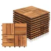 Faziango 11 Stück Holzfliesen 12-Latten 1 qm, 30x30cm Produktbild-Vorschau 1
