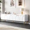 Merax TV-Schrank mit 3D-Türen, TV Lowboard mit goldene Produktbild-Vorschau 4