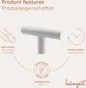 6x Möbelknöpfe Weiß Schrankknöpfe Edelstahl Möbelgriff Produktbild-Vorschau 3