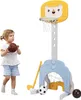 COSTWAY 3 in 1 Kinder Spielplatz, höhenverstellbarer Produktbild-Vorschau 1