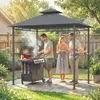 Outsunny Grillpavillon 2,4 x 1,4 m, Windfest Produktbild-Vorschau 8