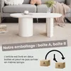 MODFU Table basse blanche Table de canapé Table irrégulière Voir les images du produit 6