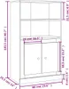 vidaXL Highboard Grau Sonoma 60x35,5x103,5 cm Holzwerkstoff Produktbild-Vorschau 7