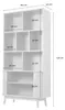 Calicosy - Libreria con 2 ante scorrevoli H157,5 cm - Anteprima dell’immagine prodotto 9