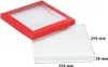Boîte cadeau décorative en carton, rouge, 210 x 210 x 20 Voir les images du produit 1