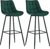 2er Set Barhocker Dartford Samt - grau Produktbild-Vorschau 1