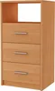 A light wood chest of drawers with three drawers and an open shelf at the top. Produktbild-Vorschau