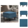 vidaXL Hocker mit Holzbeinen Blau Samt -  Klappstühle & Produktbild-Vorschau 1