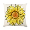 Blumen Kissenbezug 45x45 4er Set Kissenhülle Leinen Produktbild-Vorschau 2