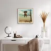 Gerahmtes Poster - Rahmen in heller Eiche - Elefant sitzend Produktbild-Vorschau 6