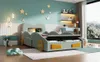 Babybed 90x200 cm, autobed, gestoffeerd bed met flanellen Productafbeelding-voorbeeld 12
