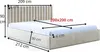 GUTTO Polsterbett 200x200 Metall-Lattenrost Beige Velour Produktbild-Vorschau 7