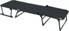 A black folding cot is shown against a white background. Produktbild-Vorschau