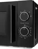 Close-up shot of the control panel of a black microwave oven. Produktbild-Vorschau