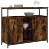 vidaXL Sideboard chêne fumé 100x35x80 cm bois composite Voir les images du produit 3