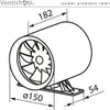Vents QUIETline-K 150 axiální ventilátor do potrubí Náhled obrázku produktu 3