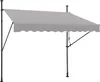 A light gray awning with a scalloped edge is supported by black poles and arms, set against a white background. Náhled obrázku produktu