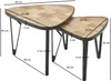 FineBuy Couchtisch 2er Set Mango / Akazie Massivholz Produktbild-Vorschau 3