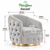 Sofa -Set MIRA mit Knopfheftung in 5 edlen Farbvarianten Produktbild-Vorschau 3