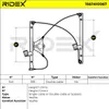 RIDEX 1561W0067 Manuell Fensterheber Vorne Links für VW Produktbild-Vorschau 6