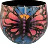 A close-up studio shot of a decorative pot with a butterfly design. Produktbild-Vorschau