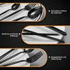 Besteck Set 6 Personen Schwarz,Hochwertige 30 teilig Produktbild-Vorschau 4