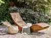 BELIANI Gartenliege Akazienholz geschwungene Form Terrasse Produktbild-Vorschau 5