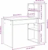 vidaXL Schreibtisch mit Regal Weiß 113 x 54 x 120 cm Produktbild-Vorschau 8
