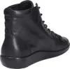 A side view of a black leather boot. Produktbild-Vorschau
