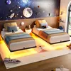 FABATO Modernes Metallbettgestell Einzelbett 90x200 cm mit Produktbild-Vorschau 4