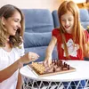 3-in-1 Holzspiel – Schach, Dame & Backgammon – Klappbares Produktbild-Vorschau 5
