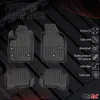 2013-2019 Fiat 500 tappetini TPE nero 4 pz Anteprima dell’immagine prodotto 2