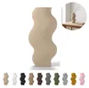 Wazon dekoracyjny falisty 18,4 cm, żebrowany z PLA – Beżowy Podgląd zdjęcia produktu 1