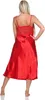 Damen Negligé Satin Nachtkleid Reizwäsche mit Spitze; Rot/L Produktbild-Vorschau 3