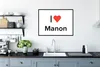 MuchoWow® Gerahmtes Poster Ich liebe - Manon - Mädchen Produktbild-Vorschau 3