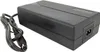 A black power adapter with a cord and a connector. Voir les images du produit