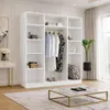 Moderner Kleiderschrank LIZA Weiß mit Goldenem Griff 150 x Produktbild-Vorschau 4