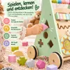 Carrito de aprendizaje para bebés de madera – Carrito de Vista previa de la imagen del producto 4
