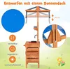 Kuchnia dla dzieci COSTWAY, kuchnia ogrodowa z daszkiem Podgląd zdjęcia produktu 5