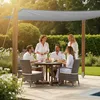 Slnečná plachta Relaxdays, 3 x 4 m, HDPE, priedušná, Náhľad obrázku produktu 3