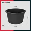 KOTARBAU® Mörtelkübel Mörteleimer Baueimer Rund Schwarz 45 Produktbild-Vorschau 3