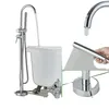 Moderne Badewannenarmatur, Zweigriff-Design, Warm- und Produktbild-Vorschau 1