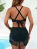 Bügel-Bikini Damen High Waisted Bikini Set Curvy Mesh Produktbild-Vorschau 7