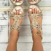 ASKSA Damen Glitzer Sandalen Sommer, Strass Sandalen Produktbild-Vorschau 6