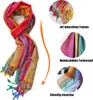 Damen Schal Bunt XXL mit Fransen – Weiche Pashmina Stola im Produktbild-Vorschau 4