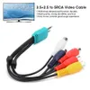 A product image showing a video cable with multiple RCA connectors and a 3.5mm/2.5mm jack, with descriptive text and a graphic of a TV. Anteprima dell’immagine prodotto
