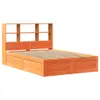 vidaXL Massivholzbett ohne Matratze Wachsbraun 135x190 cm Produktbild-Vorschau 3