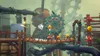 A video game scene with a character on a bridge, surrounded by gears and pipes. Produktbild-Vorschau
