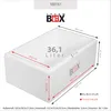 A diagram of a white insulated box with dimensions and volume indicated. Produktbild-Vorschau