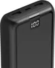 A close-up view of the top of a black power bank. Voir les images du produit